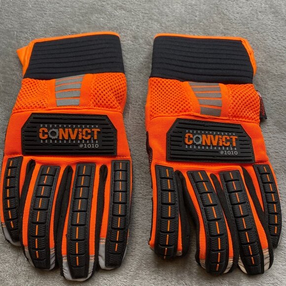 Watson Gloves Convict #1010 Men's XL Orange Black High Performance Work Gloves - Picture 2 of 13